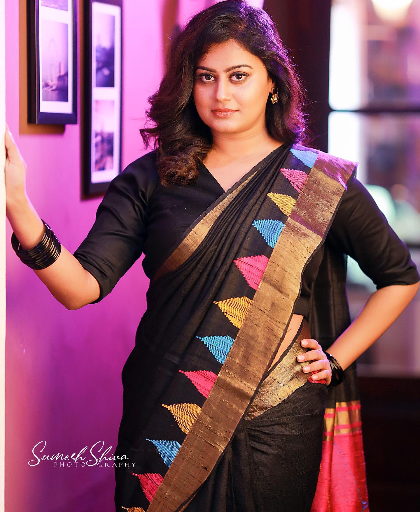 Buy Flosive Striped Banarasi Pure Silk Black Sarees Online @ Best Price In  India | Flipkart.com