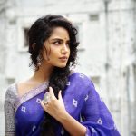 anupama parameswaran in the blue saree photos 001