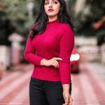 malavika menon in dark pink top photos 001