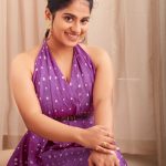 nayanthara chakravarthy in violet dress photos 001 1