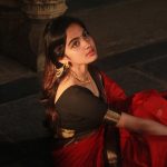 devika sanjay red saree photos 001