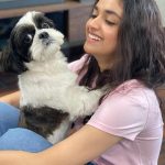 keerthi suresh with her dog 003