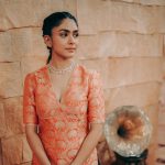 mrunal thakur in orange dress photos 001