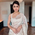 mrunal thakur in white saree 002