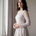 mrunal thakur latest images in white thread gown 004