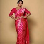 remya nambeesan latest photos in pink saree 003