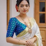 Ahaana Krishna onam 2022 photos in kerala saree look 005