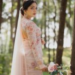 ahaana krishna in christian wedding saree by Indras 003