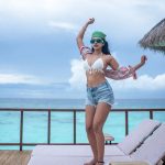 amala paul denim shorts in two piece bikini 005