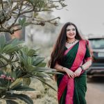 malavika nair in green saree photos 006