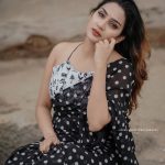 aditi ravi in black dot print saree 009