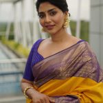 aishwarya lekshmi in yellow pattu saree photos