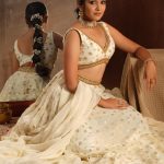 anikha surendran in white lehenga photos 002