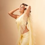 deepti sati in floral lace net ruffle saree photos 001