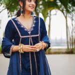 namitha pramod in blue velvet churidar photos 001