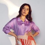 raashi khanna in Striped Kerchief Skirt 005