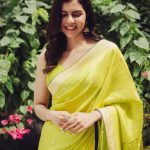 kalyani priyadarshan in green saree photos 001