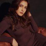 raashi khanna in brown knitted long sleeve midi dress photos 003