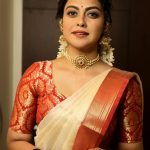 anusree in pattu saree photos 004