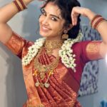 actress anupama parameswaran new photos in silk saree and blouse 001