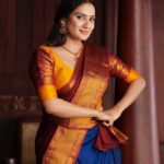 actress aditi ravi new images in Dhavani set from byhand.ravi 369970033 18371716849067619 3061918388926133349 n