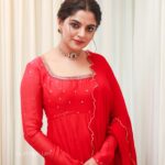 Nikhila Vimal new photos in red handloom Salwar Suit by kalaakaari 002