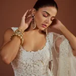 wamiqa gabbi in Ivory Satin Organza Sharara Set photos 001