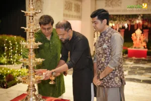 Actor Narain and Director Jude Antony with Karthik R at kalyan navratri 2024 photos