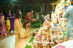 Neeraj Madhav with family at kalyan navratri 2024 photos 006