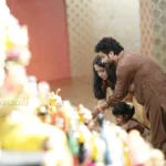 Neeraj Madhav with family at kalyan navratri celebration 2024 photos