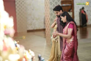 Tovino Thomas with family at kalyan navratri celebration 2024 photos