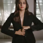 aditi ravi in black loose pants with coat photos