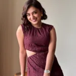 nazriya nazim in wine cut out bodycon dress photos 002